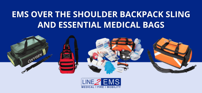 EMS Over the Shoulder Backpack Sling and Essential Medical Bags