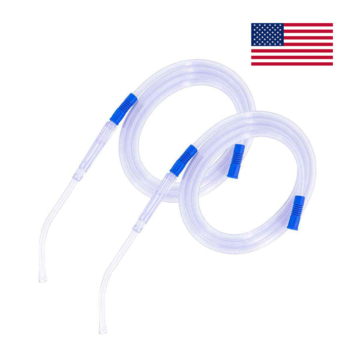 LINE2design Yankauer Oral Suction Clear Tubing Latex Free with Catheter Vented Tips