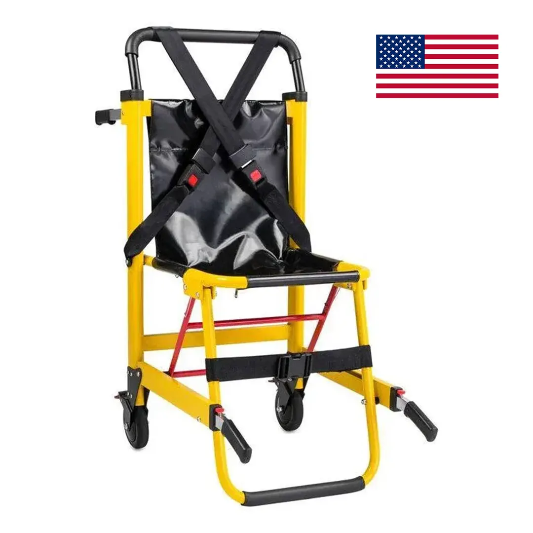 LINE2design-USA-2-Wheel Deluxe Evacuation Folding Stair Chair - Ideal for EMS/Ambulance Transport