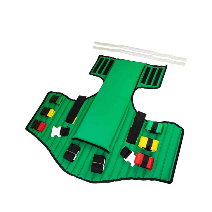 LINE2design First Aid KED Extrication Device - Immobilization Paramedic EMT Trauma Kit with Carrying Case - Green