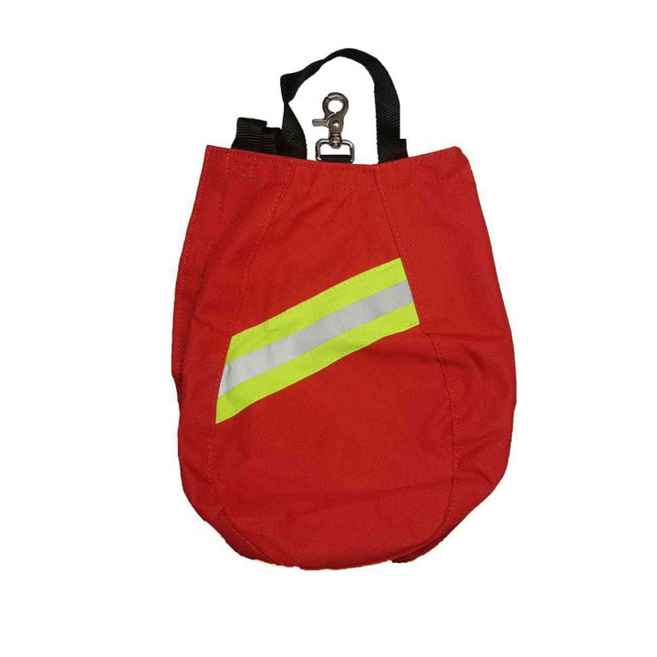 SCBA Airmask, Respirator Bag with Fleece Lining, Triple Trim and Heavy Duty Metal Hook - Red