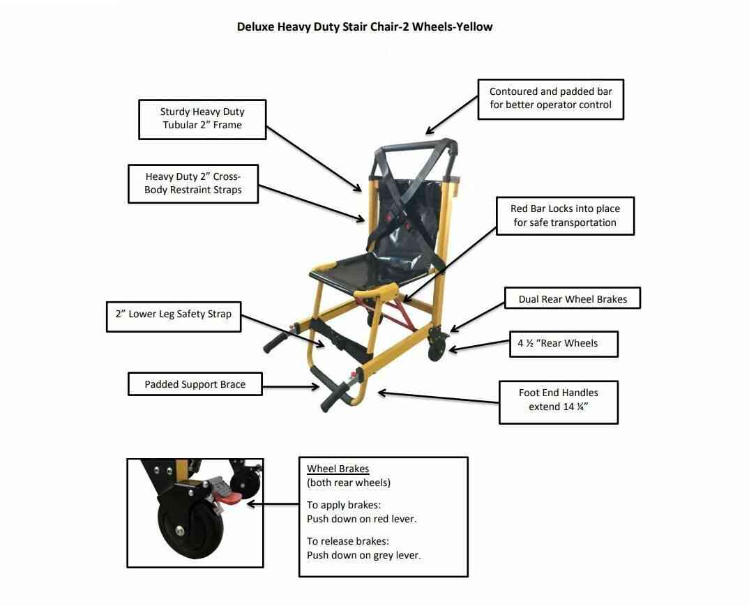 LINE2design-EMS Stair Chair Medical Emergency Patient Transfer - Used